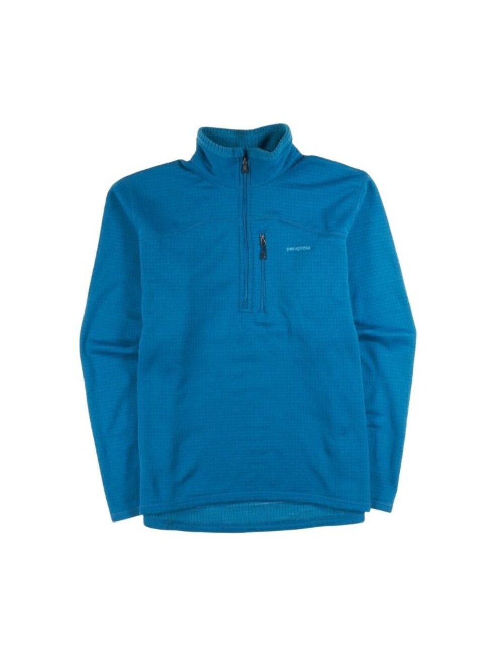 Patagonia Worn Wear Men's R1 Pullover Teal Blue 1/4 Zip Pullover Medium